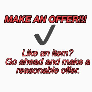 MAKE AN OFFER. Interested in a item? Make an offer